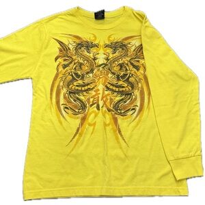 Large, kids, long sleeve shirt with dragon design